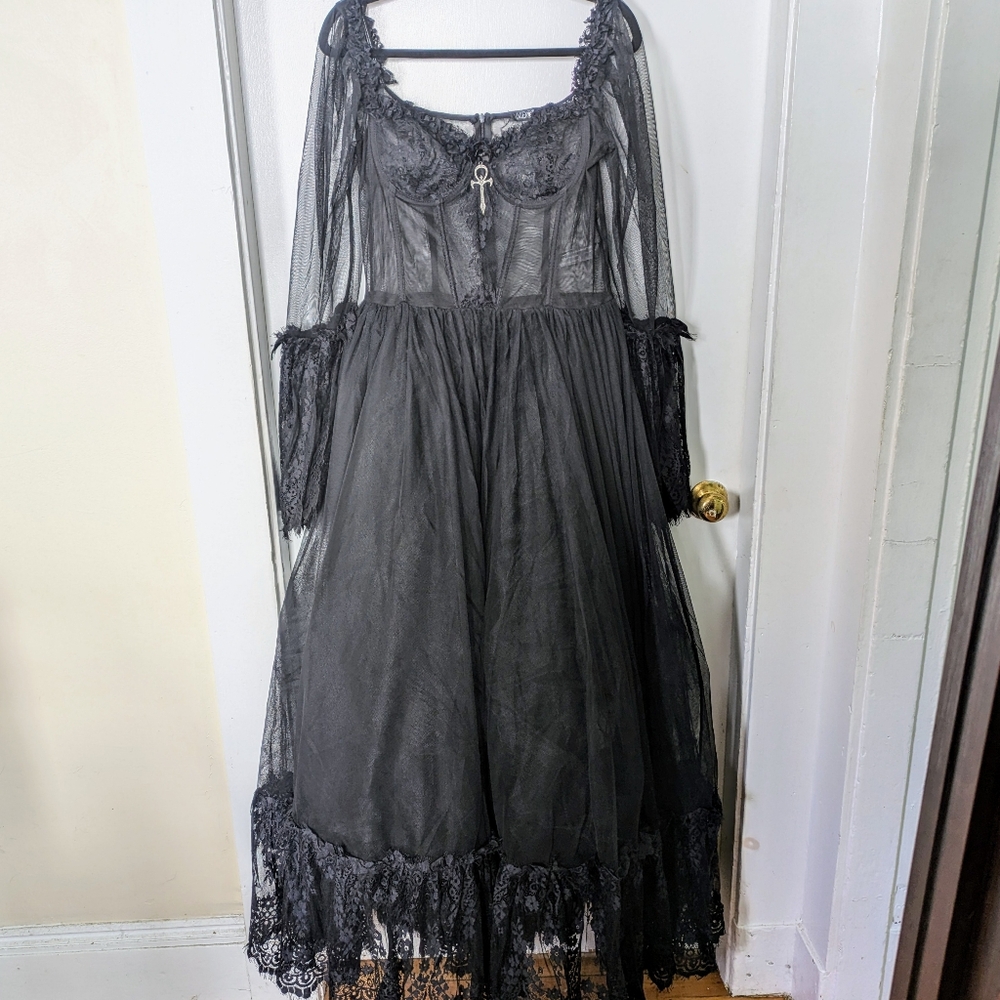 Widow Dance with Death Maxi Dress